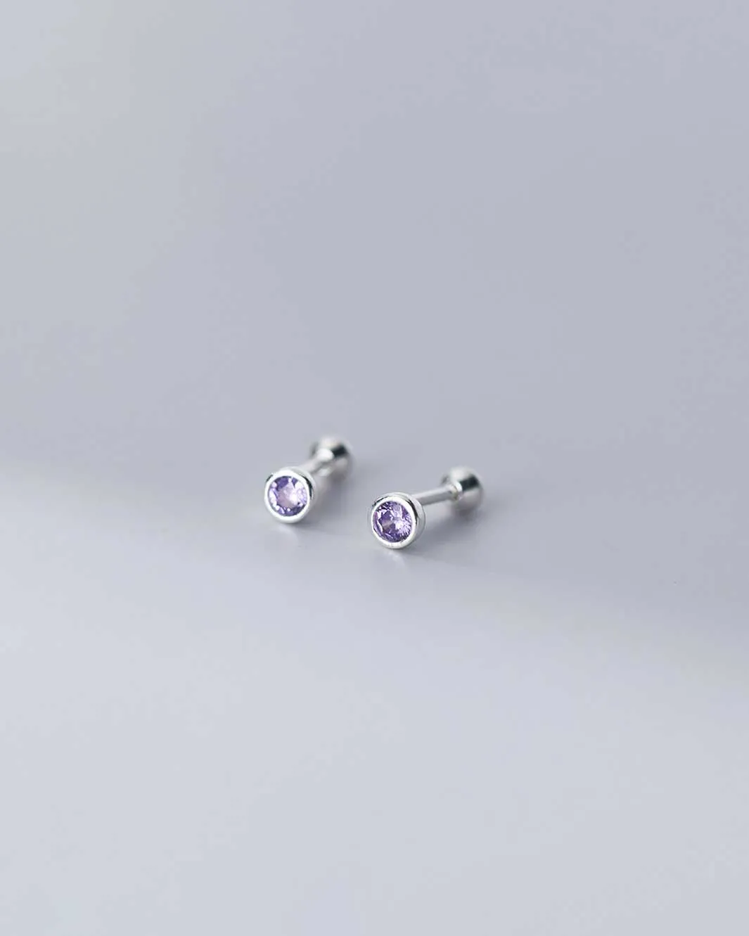 Gemstone Barbell Earrings