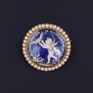 Georgian Cherub Brooch of 15ct Gold
