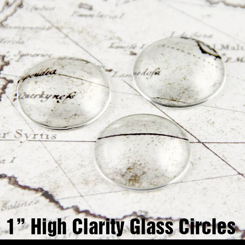 GFX Glamour FX Glass 1 Inch Circles - Domed