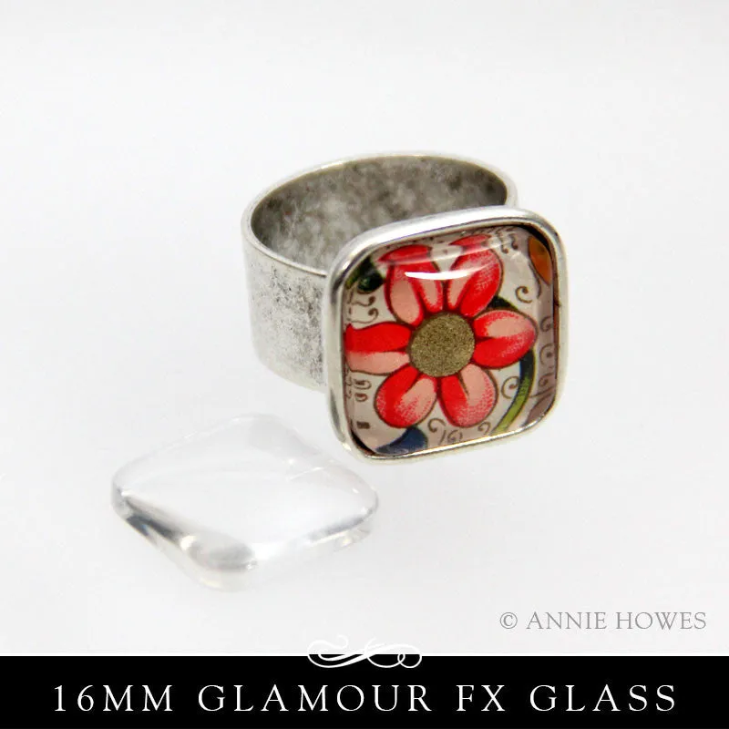 GFX-Glamour FX Glass 16mm Squares - Ring Fit