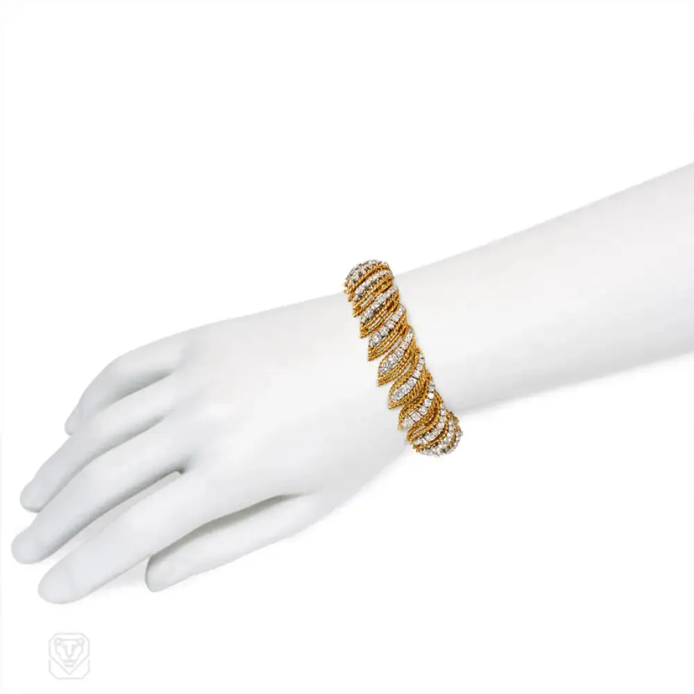 Gold and diamond "flamme" bracelet, Van Cleef & Arpels, Paris