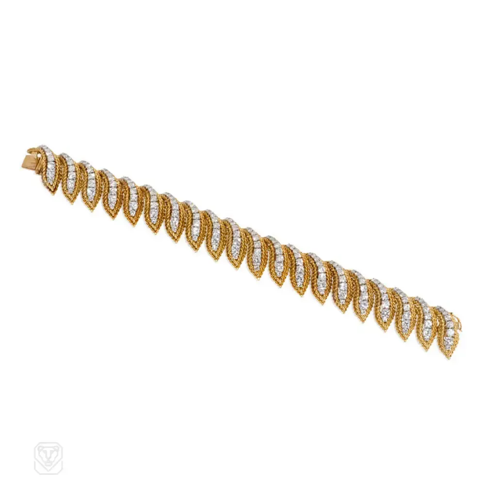 Gold and diamond "flamme" bracelet, Van Cleef & Arpels, Paris