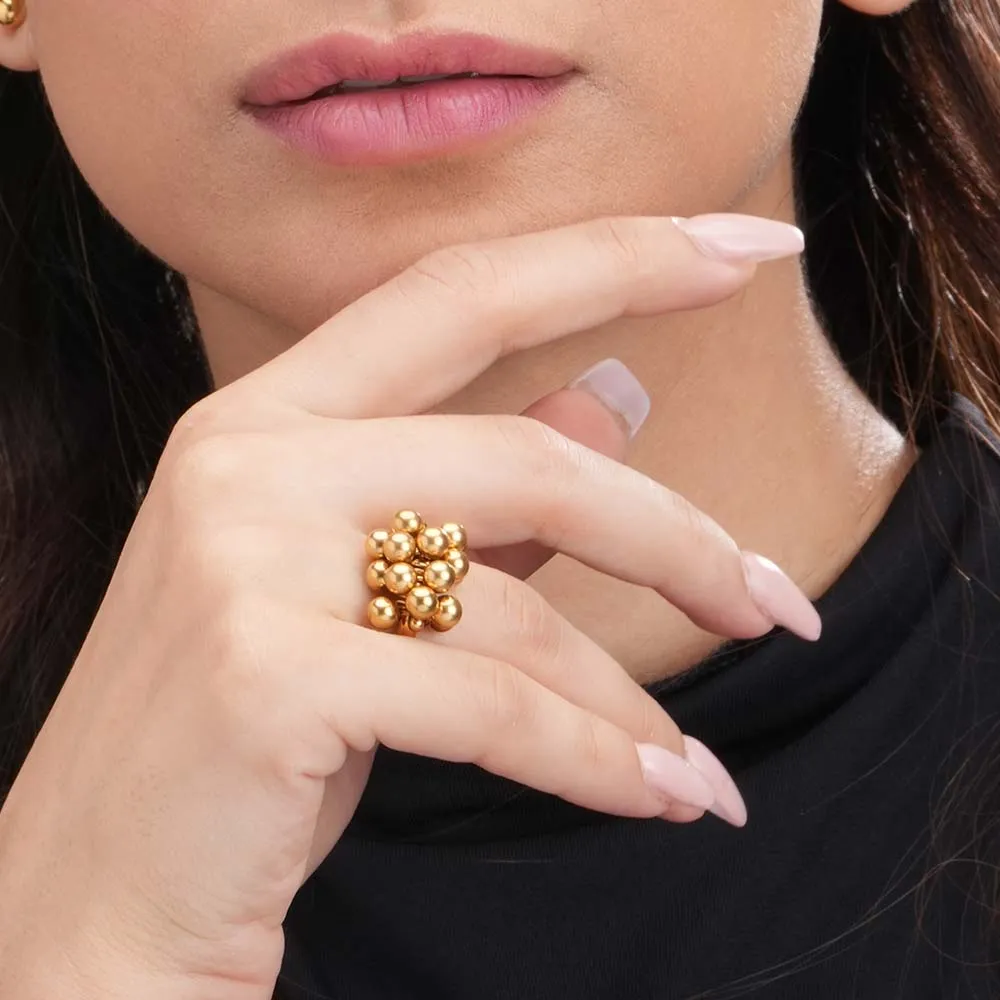Gold Beads Harmony Ring