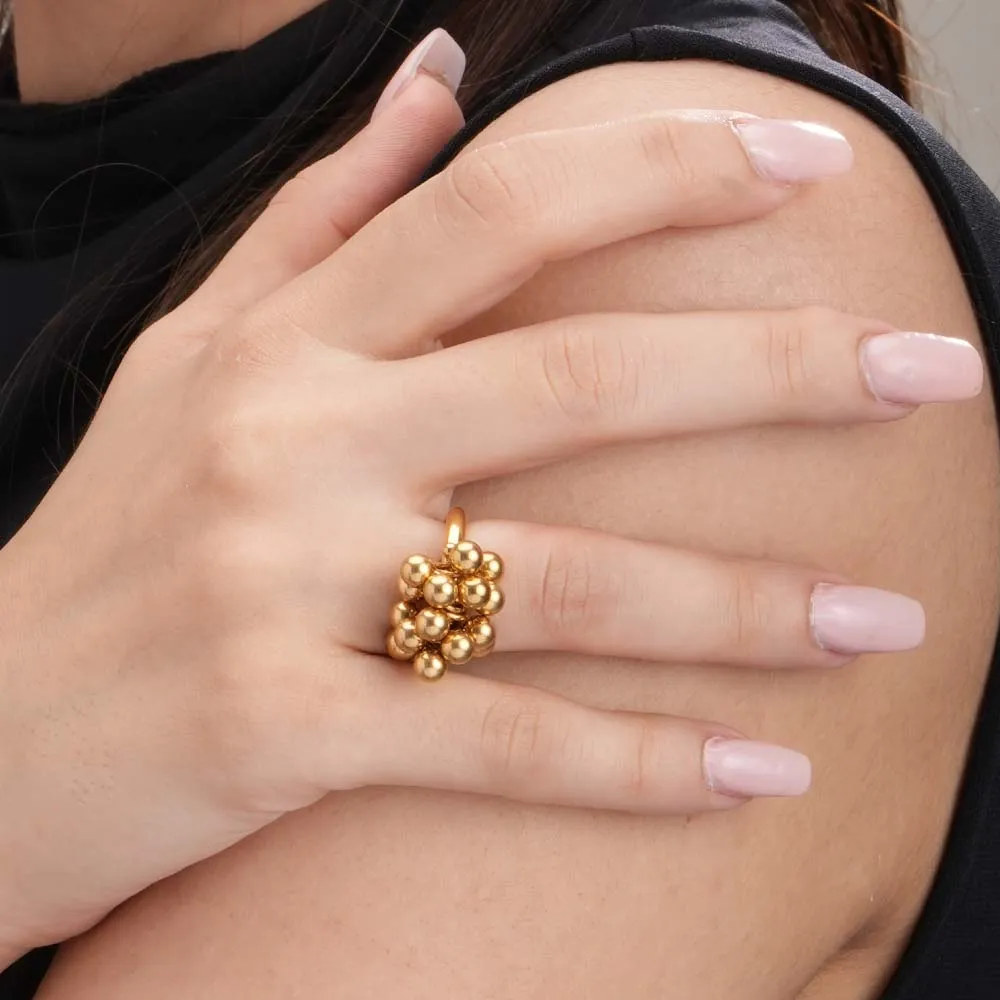 Gold Beads Harmony Ring