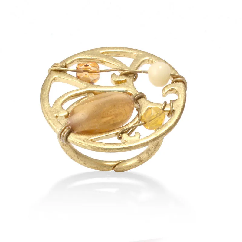 GOLD BEADS RINGS #234BG5101 (1E15)