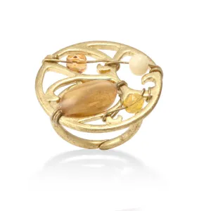GOLD BEADS RINGS #234BG5101 (1E15)