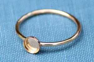 Gold Filled 5mm Bezel Cup Ring blank