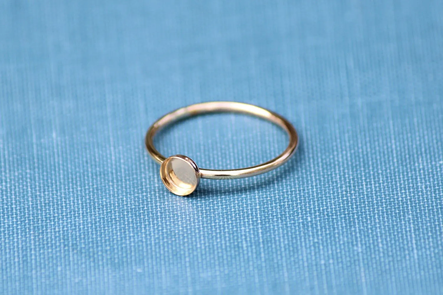 Gold Filled 5mm Bezel Cup Ring blank