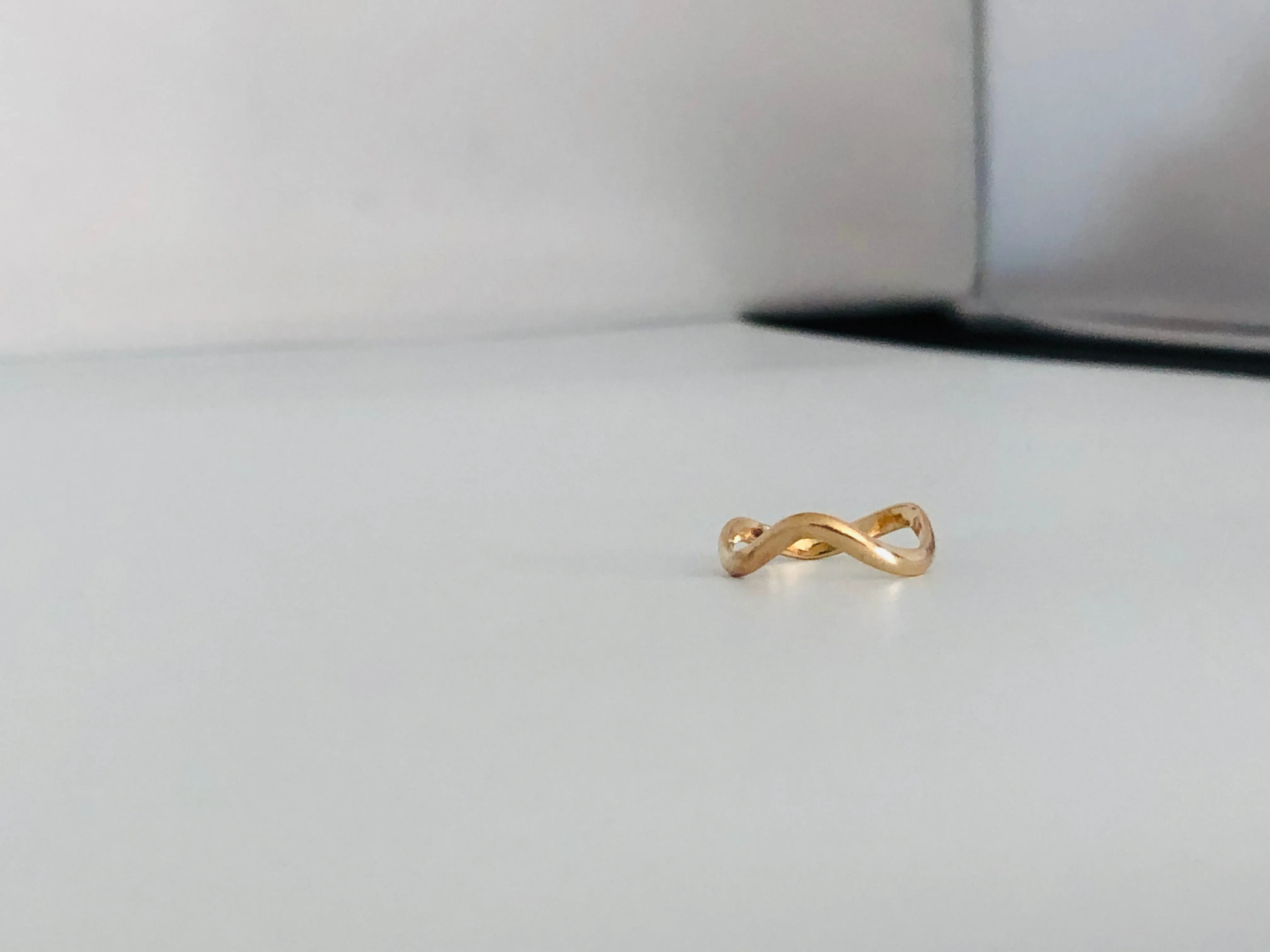 Gold Filled Wave Band Ring - Gold Stacking Ring