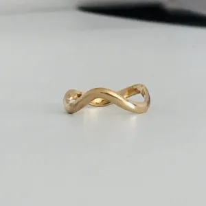 Gold Filled Wave Band Ring - Gold Stacking Ring