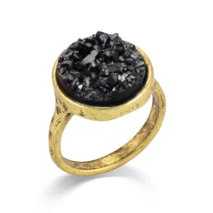 GOLD HEMITATE DRUZY SIZE 9  RINGS #ADX6800245 (SHA5)
