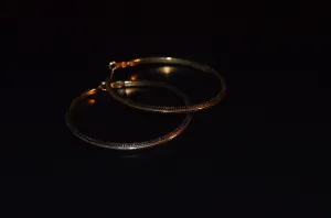 Gold hoop earring