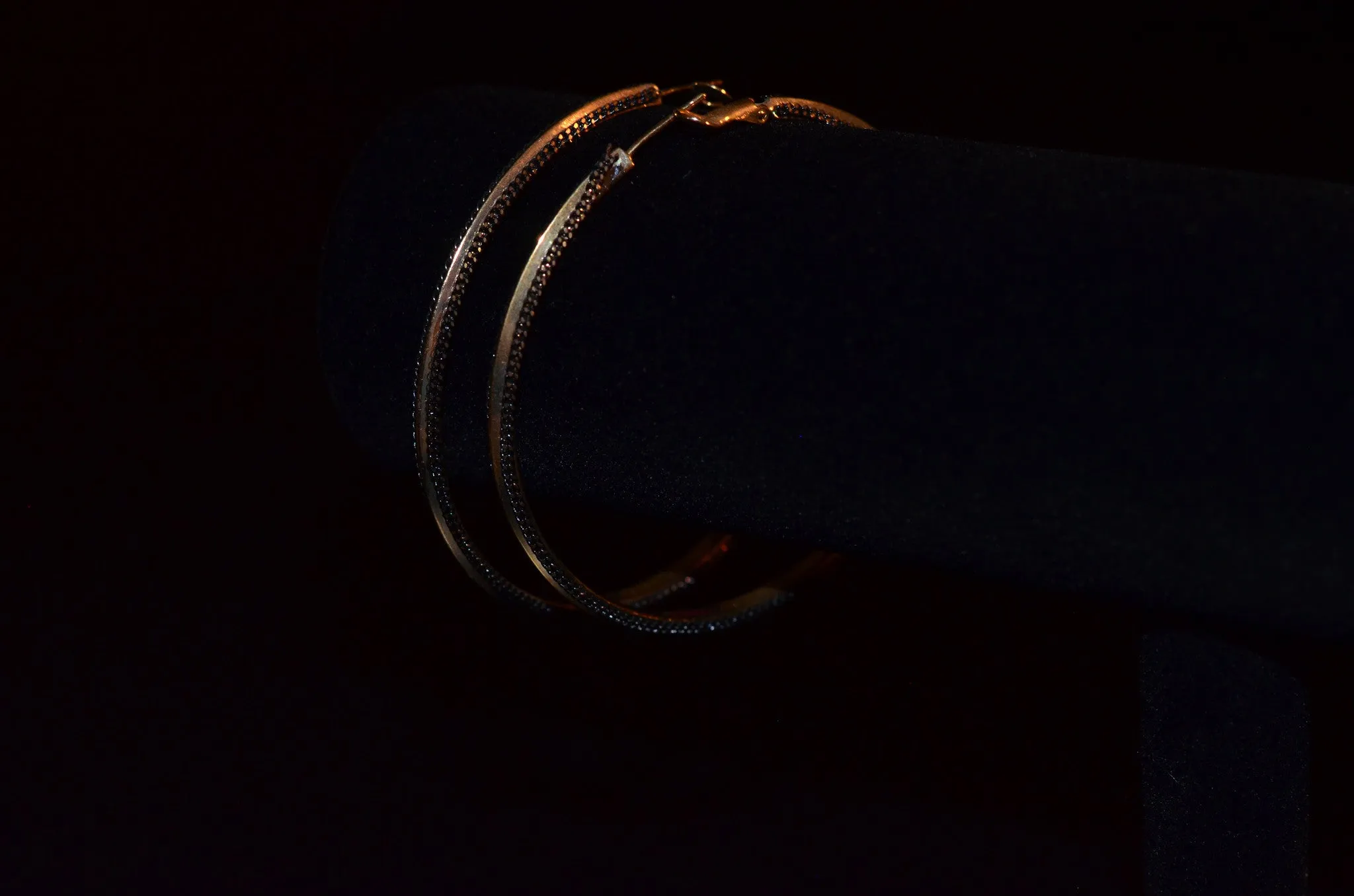 Gold hoop earring