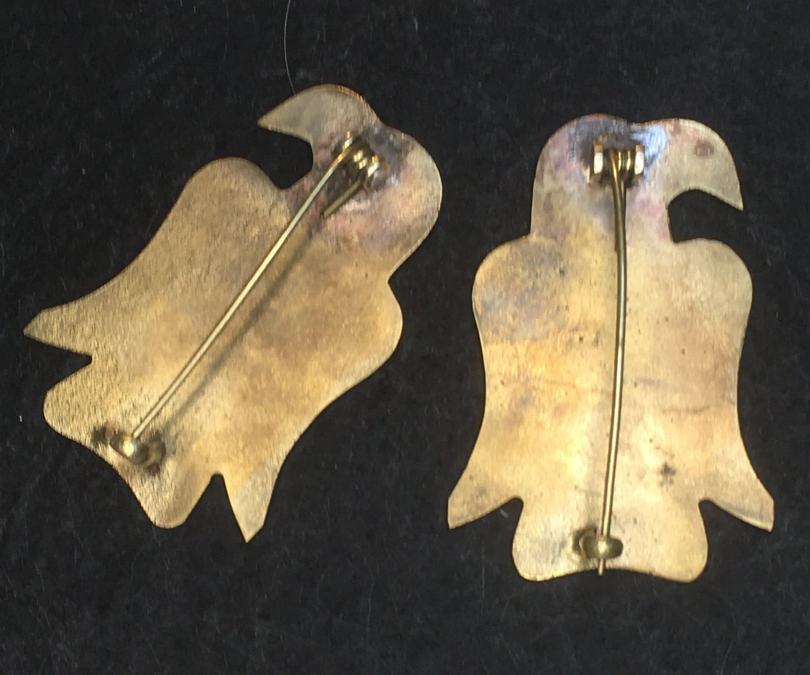 Gothic Eagle Brooches (pair)