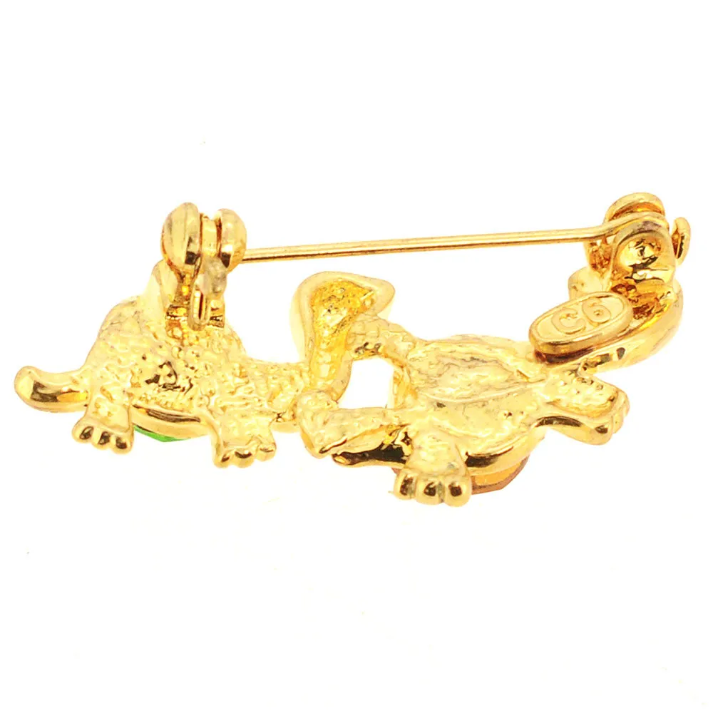 GreenTurtle Swarovski Crystal Brooch Pin