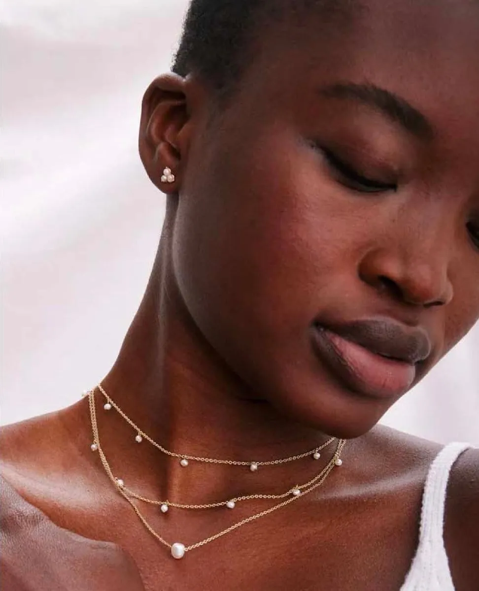 Grit Pearl Necklace 14k Gold