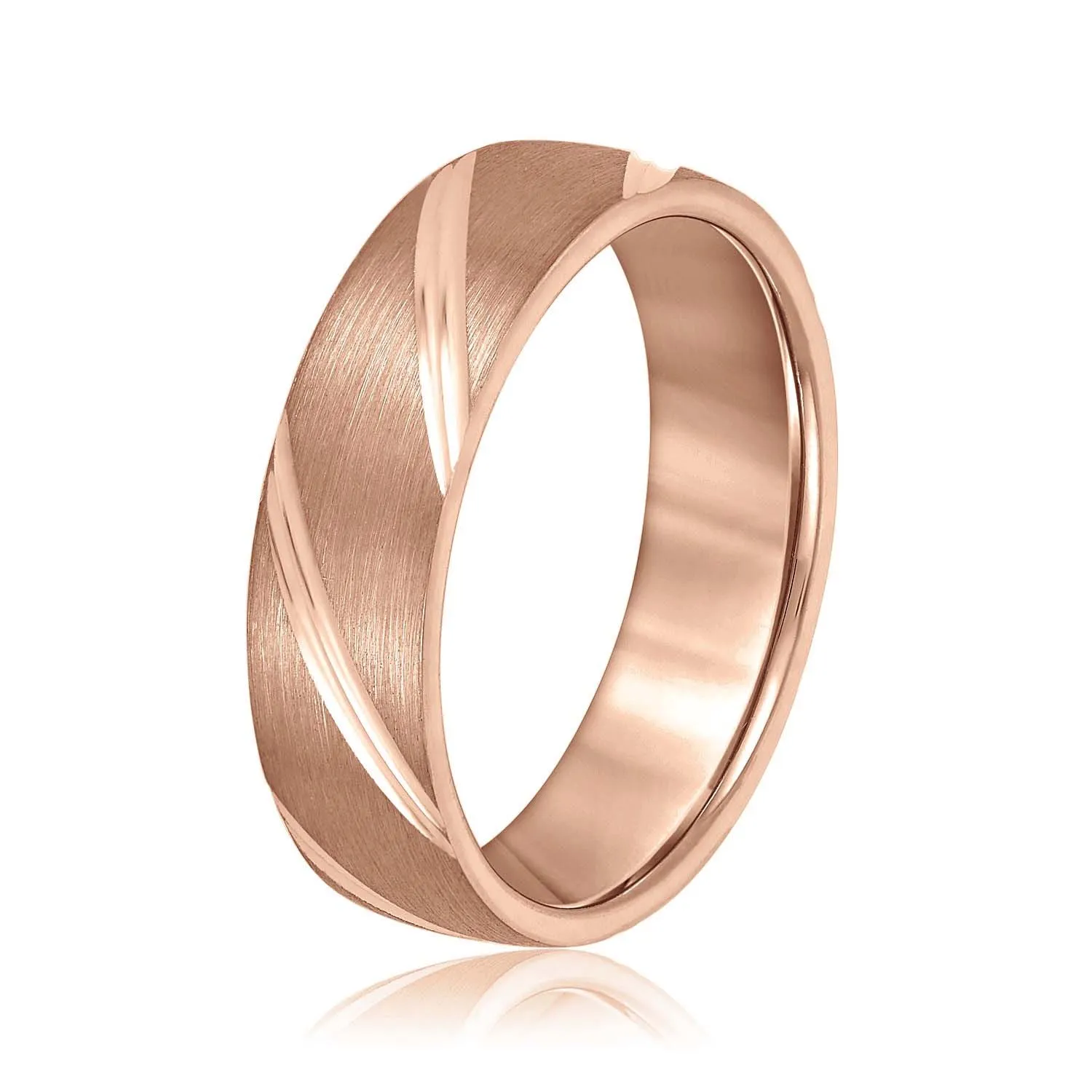 Grooves Engraved Men's Wedding Band