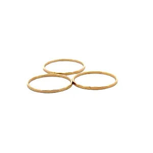 Hammered Hoops | 14K Real Gold Filled Rings | Hammered Stacking Rings | Available three Size: 17mm, 18.5mm and 20mm |