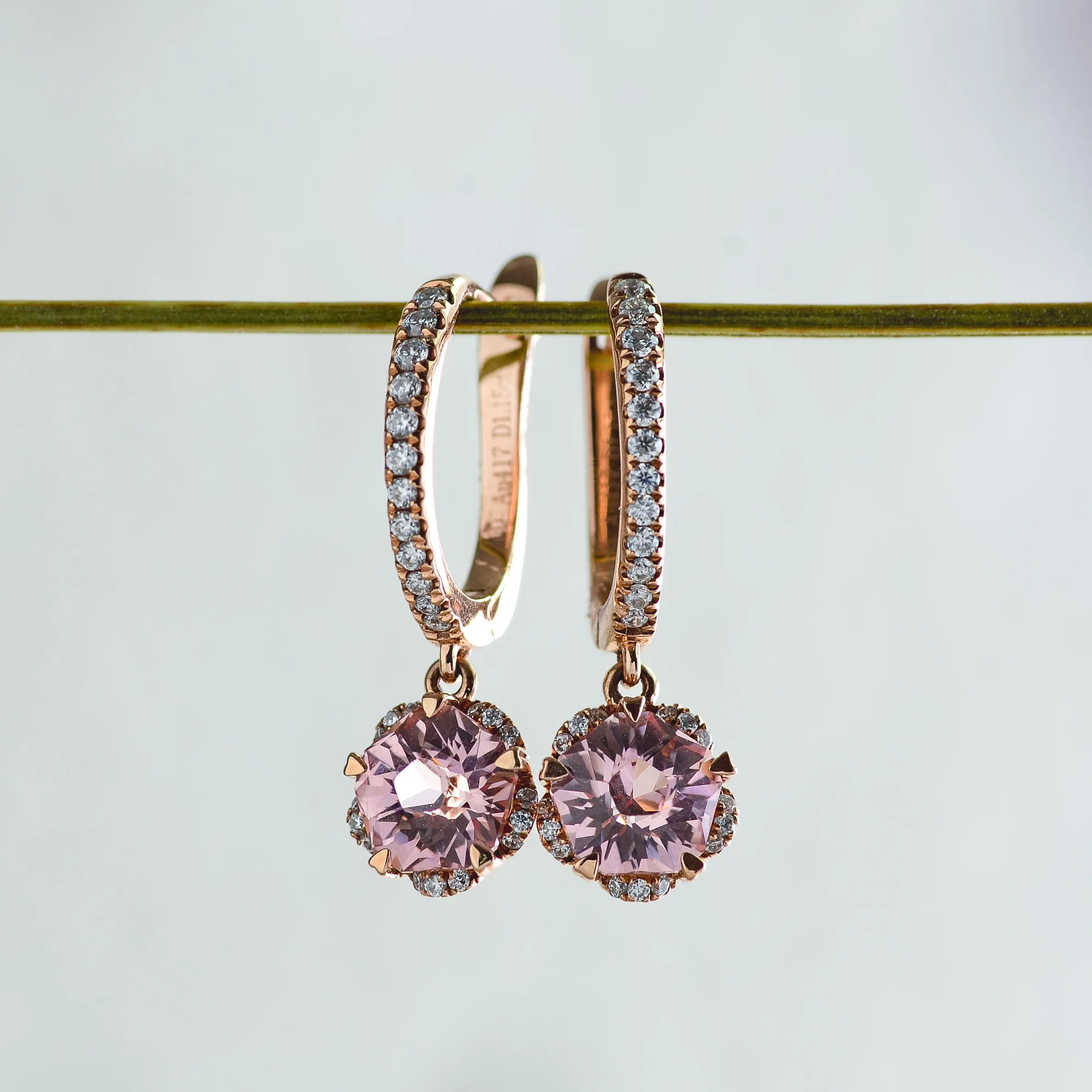 Hanaka | Cultured Rosé Sapphire Floral Drop Earrings