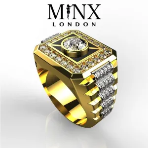 Iced Out Ring | Mens Iced Out Rings | Mens Two Tone Ring | Iced Out Rings UK | Mens Gold Ring | Mens Iced Out Pinky Ring | Jubilee Ring