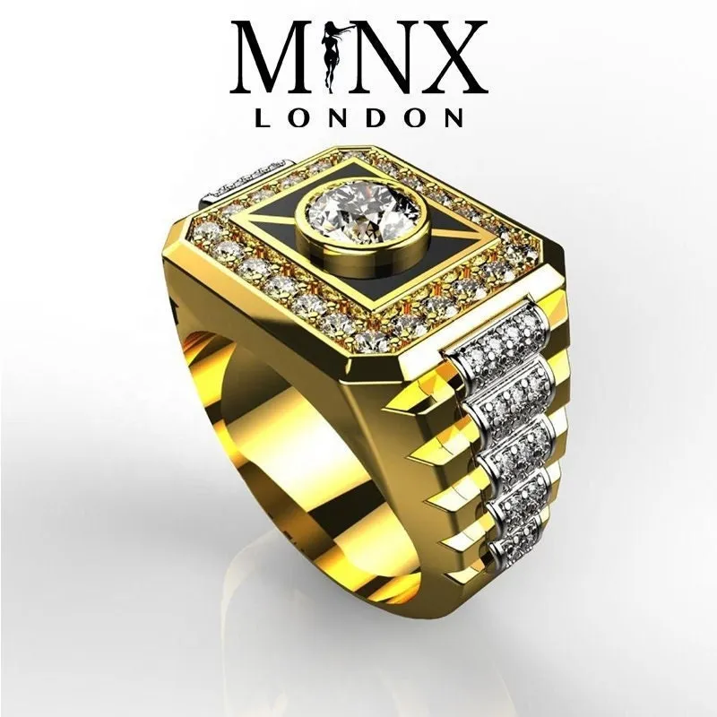 Iced Out Ring | Mens Iced Out Rings | Mens Two Tone Ring | Iced Out Rings UK | Mens Gold Ring | Mens Iced Out Pinky Ring | Jubilee Ring