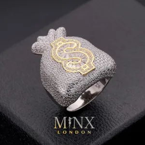 Iced Out Rings | Iced Out Ring | Mens Iced Out Ring | Womens Iced Out Ring | Dollar Sign Ring | Hip Hop Ring | Diamond Dollar Sign Ring