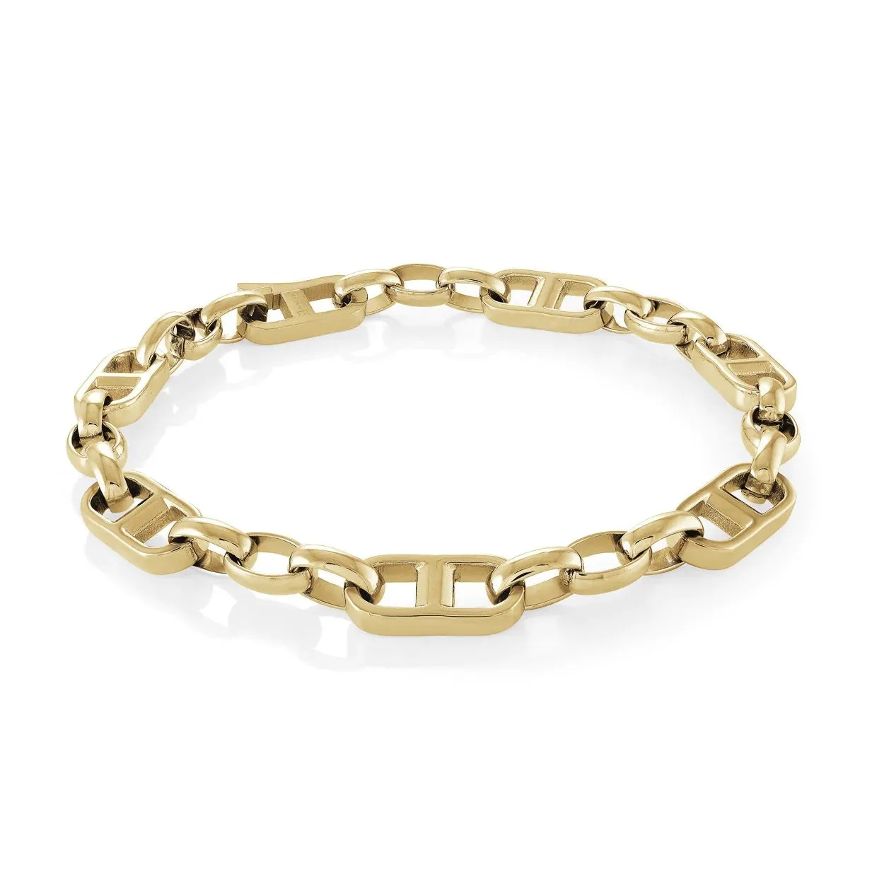 Italgem Stainless Steel (7mm) Mariner Mix Link Bracelet