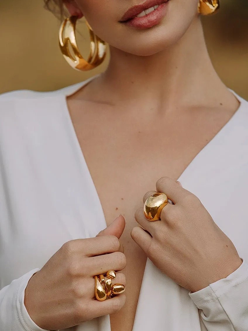 JANELLE MONAE - Large Pebble Ring