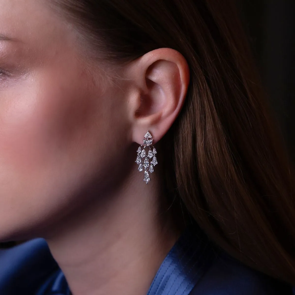 Kite Devi Diamond Chandelier Earrings