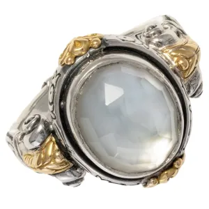 Konstantino Women's Doublet Ring, Light Blue, Hestia Collection