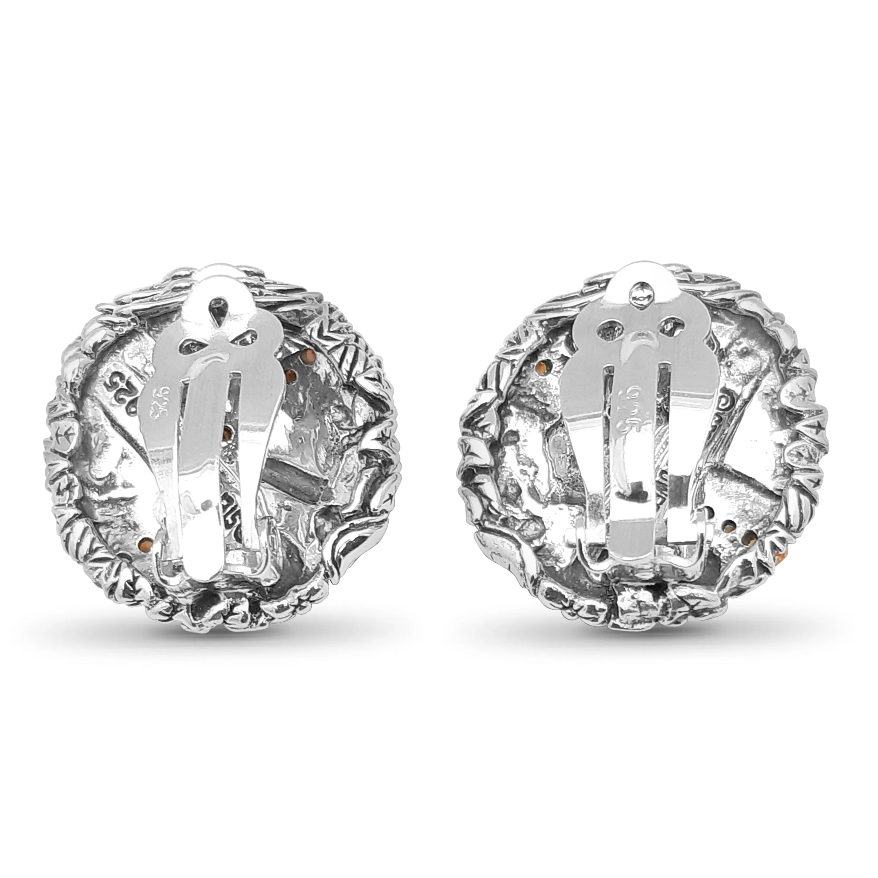 Kyoto Orange Sapphire 0.90ct Earrings in Sterling Silver