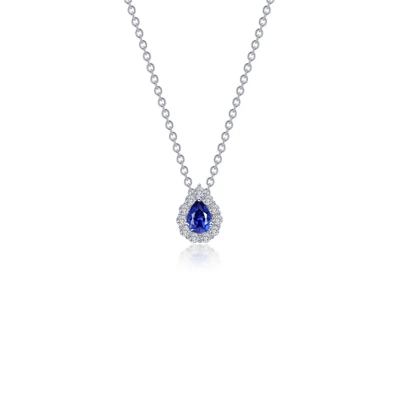 Lafonn 0.61 CTW Pear-shaped Halo Necklace