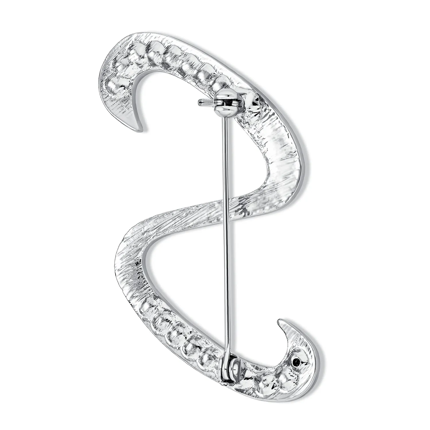 Large Statement ABC Pave Crystal Monogram Brooche Pin in Gold or Silver Plated