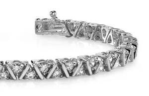 Leaning Fence Lab-Grown Diamond Bracelet with 5.06 ct.(finished) 3.1mm