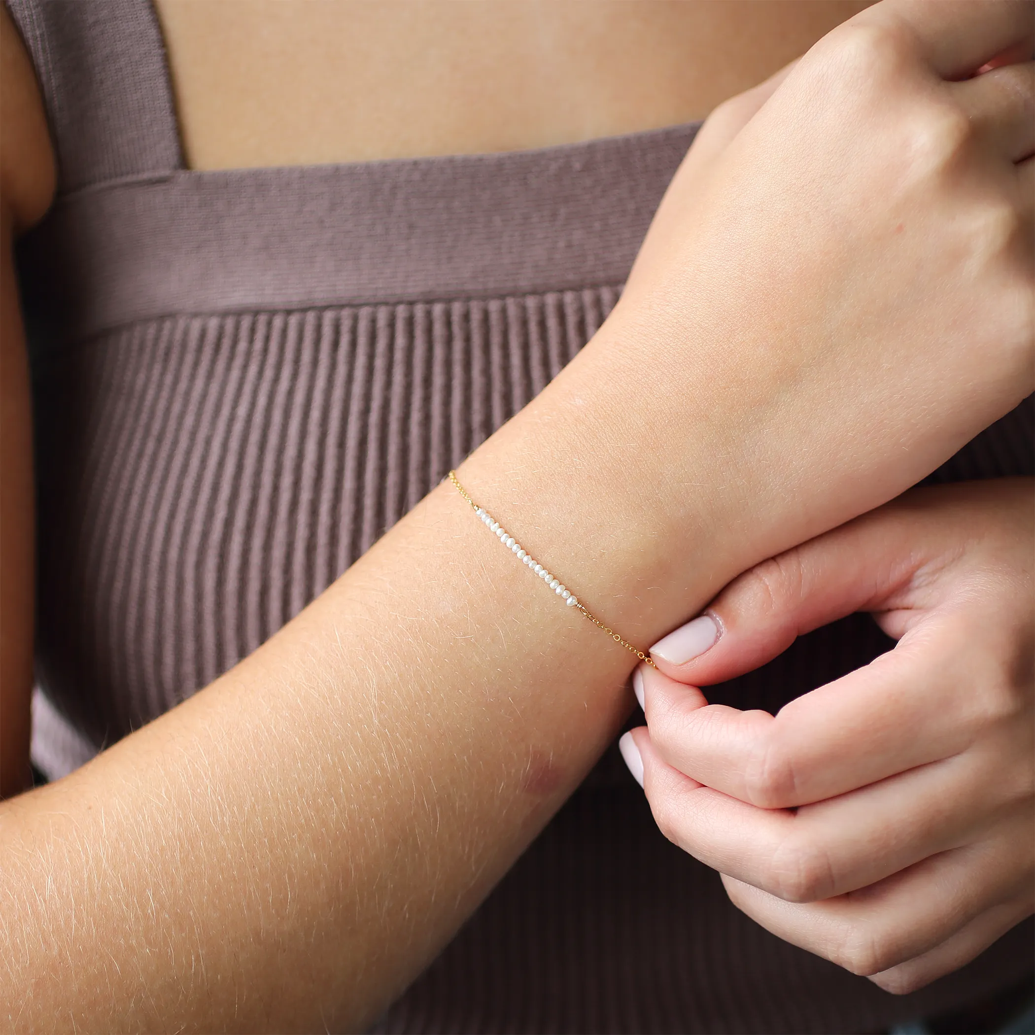 Lore Pearl Bar Bracelet