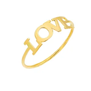Love Block Ring 14K