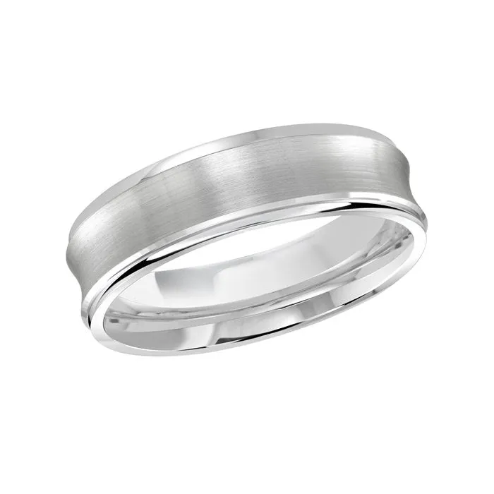 Malo Platinum (6mm) Satin Concaved Wedding Band