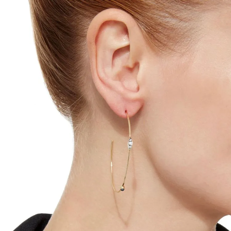 Mandorla Asymmetrical Hoops
