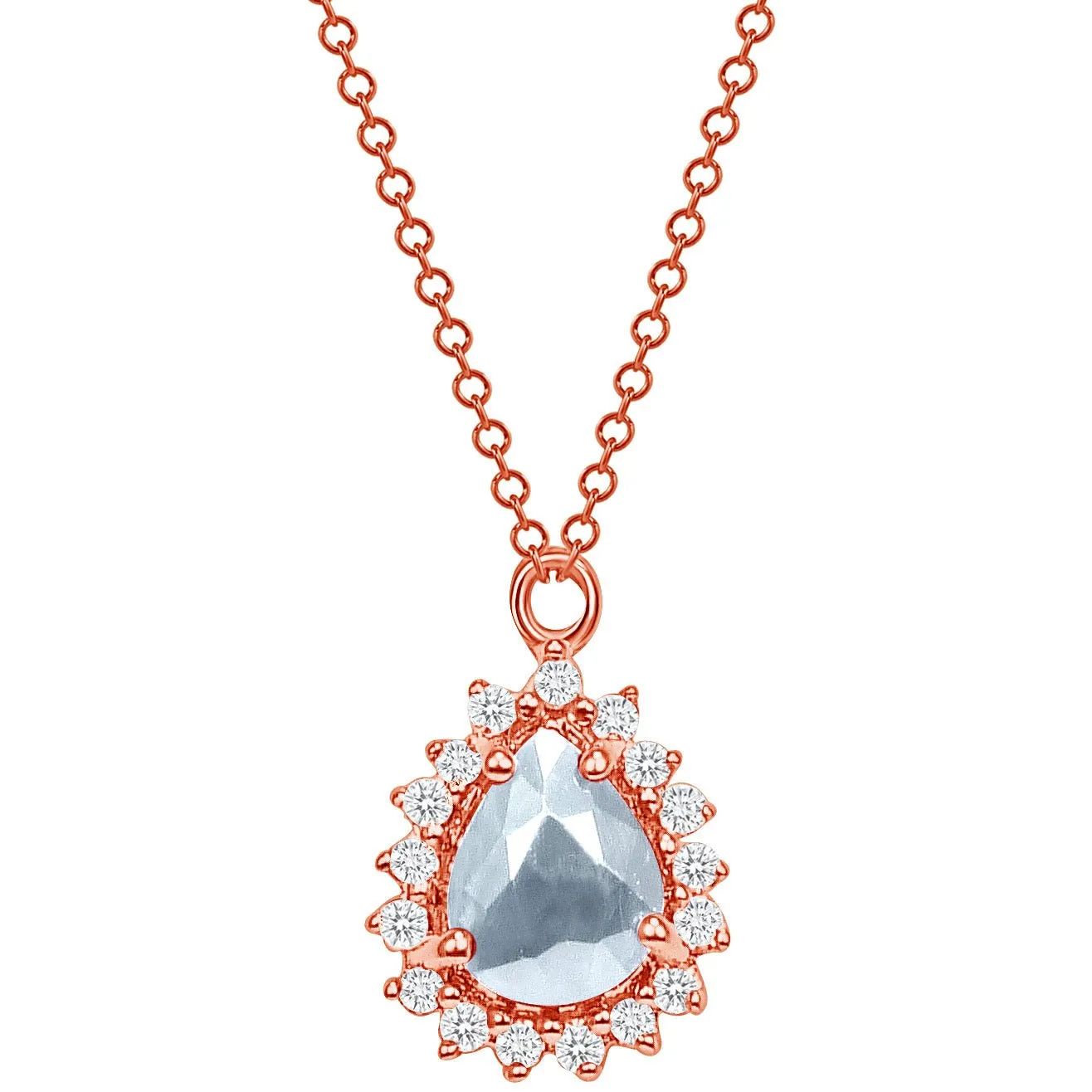 Marie Aquamarine and Diamond Necklace