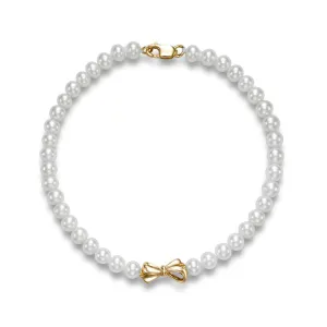 Mastoloni 14k Yellow Gold Gifts From The Sea Bow Freshwater Pearl Bracelet - G24018B
