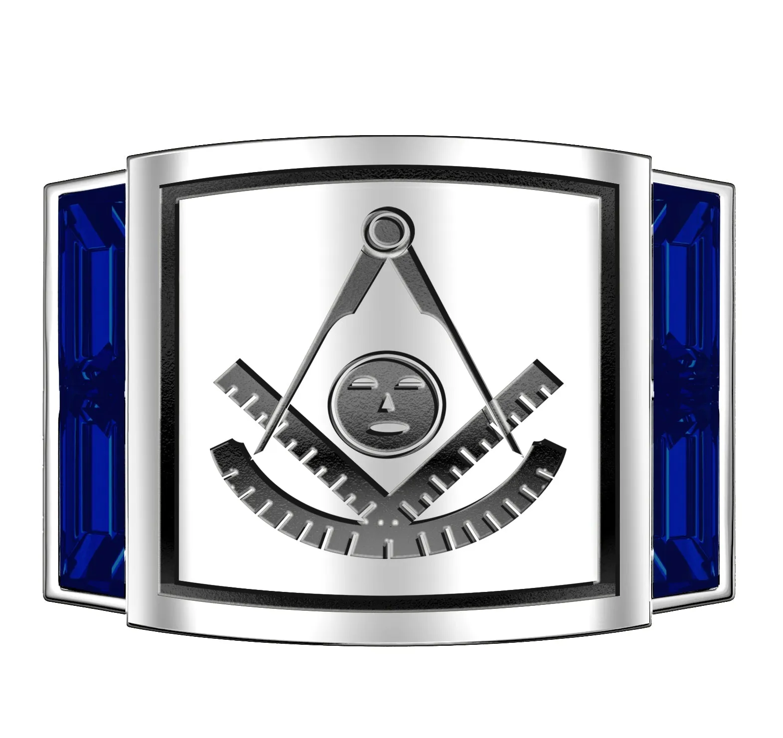 Men's Heavy Solid 10K or 14K Yellow Gold or White Gold Freemason Past Master Ring Band