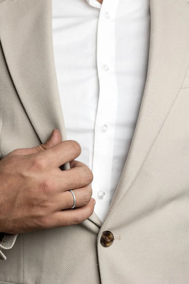 Men's solid gold ring - ICE