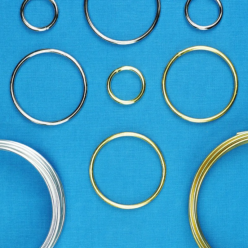 METAL METAL RINGS GOLD 3MM X 25MM 6PC