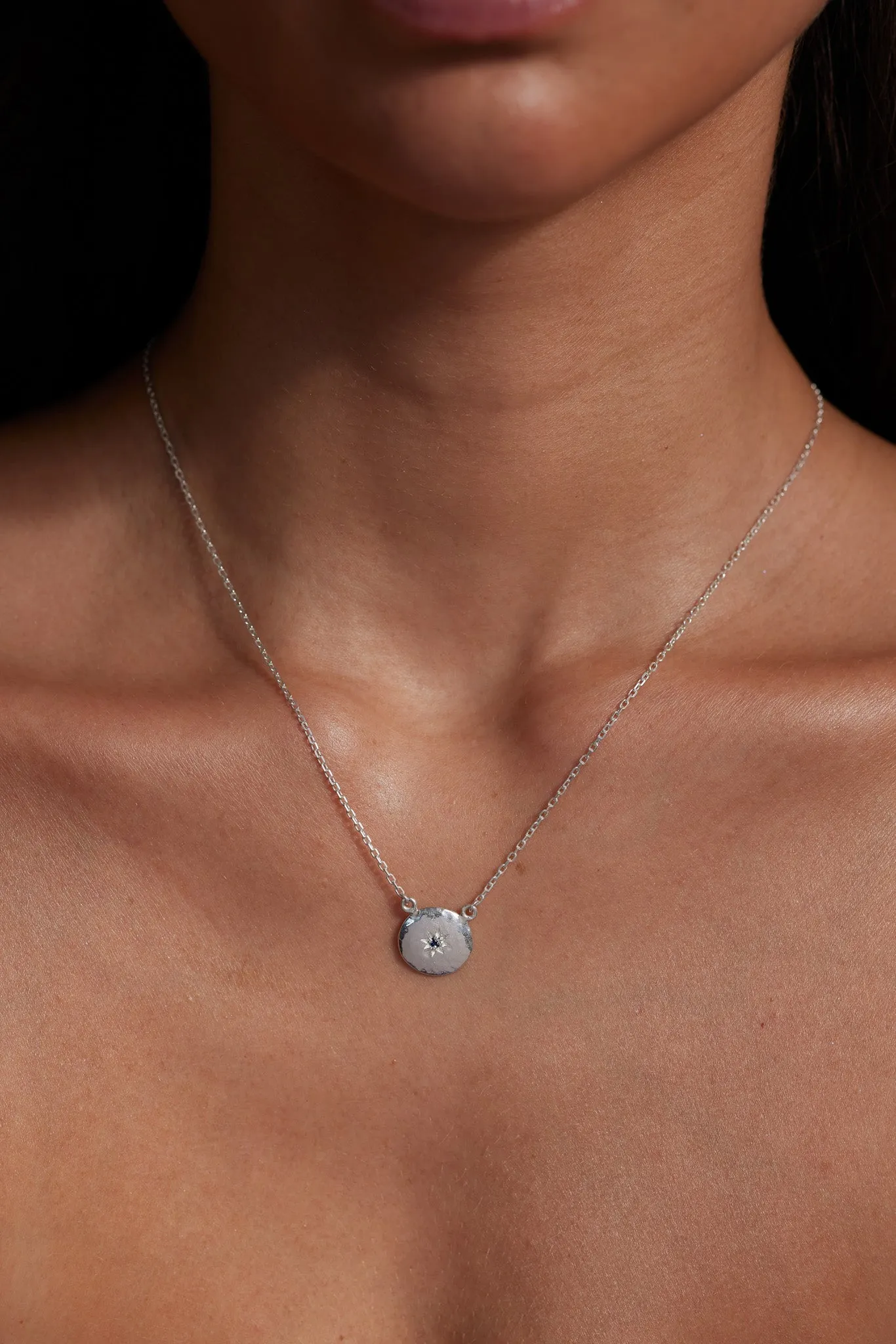 Mia Sapphire Silver Necklace