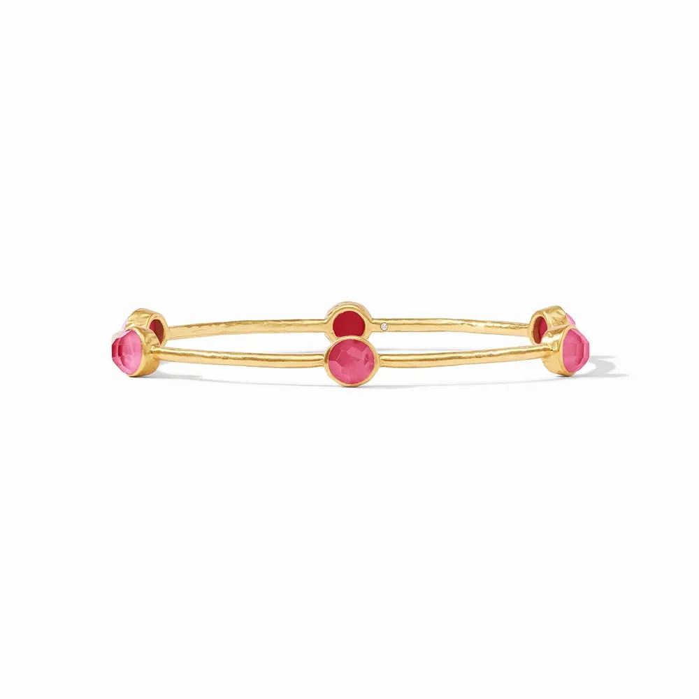Milano Luxe Bangle, Iridescent Raspberry, gold