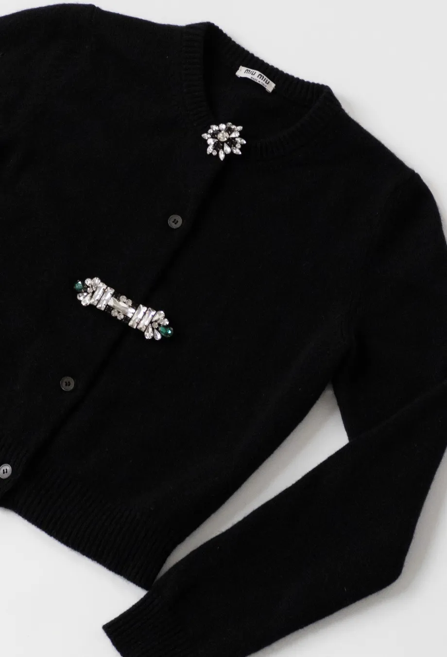 Miu Miu Embellished Cashmere Cardigan