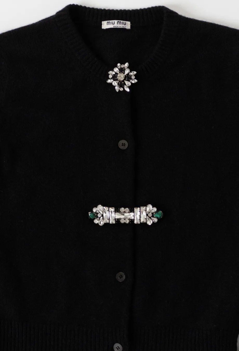 Miu Miu Embellished Cashmere Cardigan