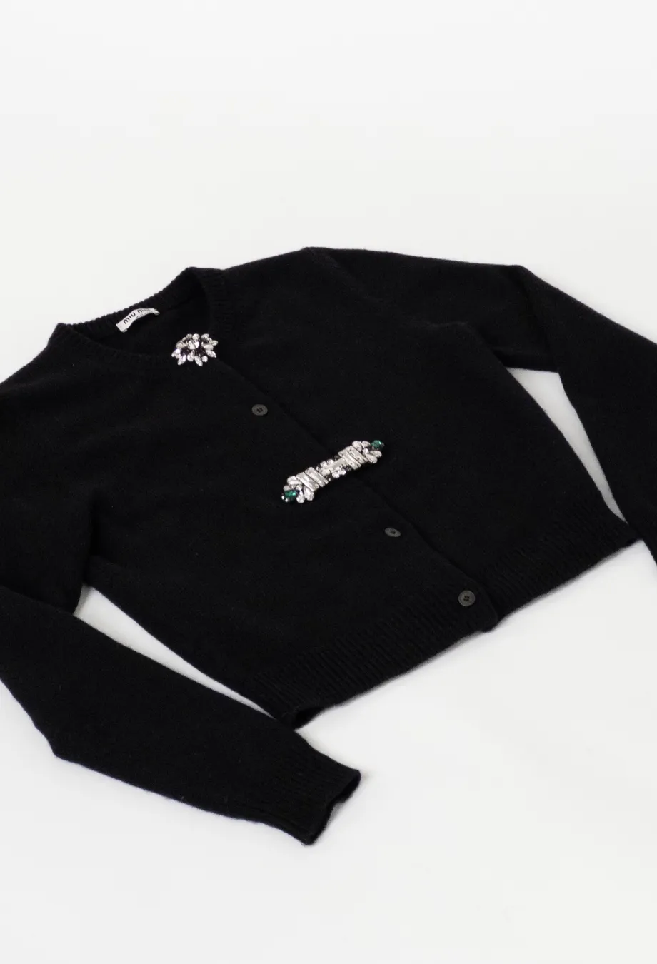Miu Miu Embellished Cashmere Cardigan