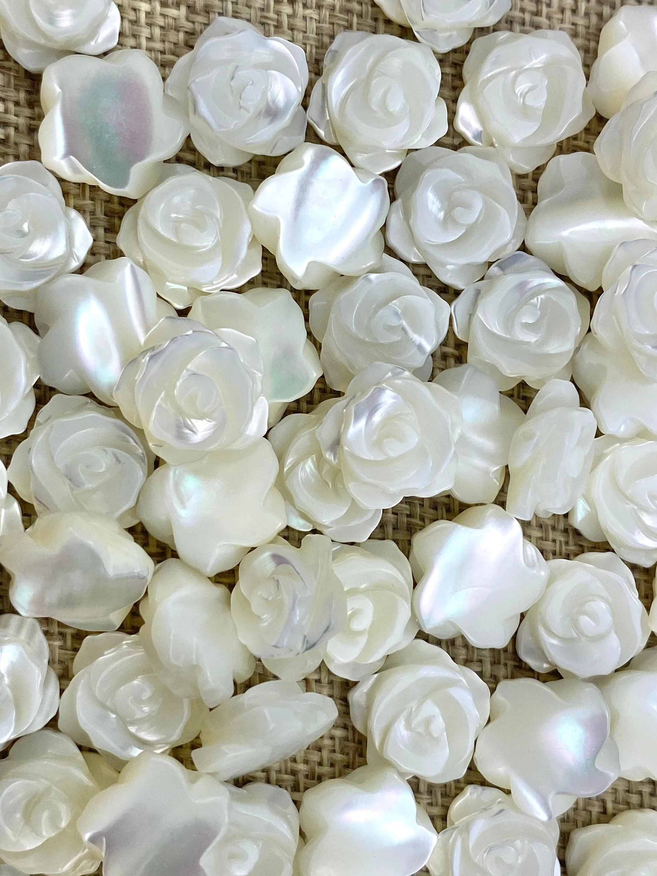 Mother Of Pearls White Rose, Sku#M17