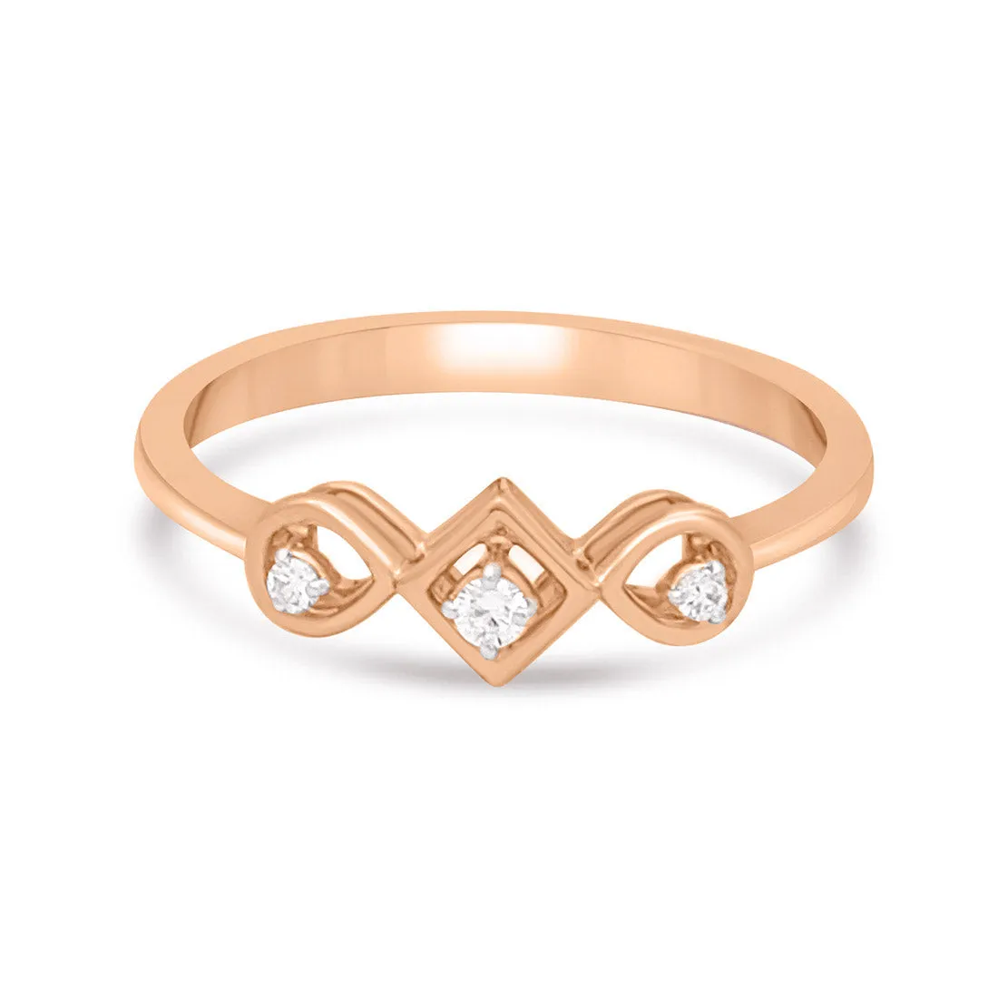 Mystic Enchantment Gold Ring with Lab-Grown Diamonds without Chain